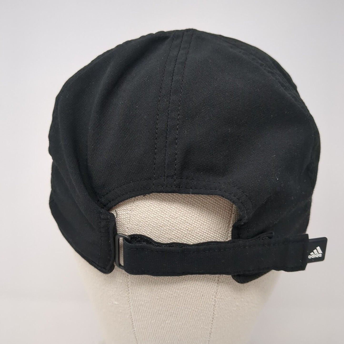 Adidas 3 Stripes Climalite Strapback Hat Black One Size Embroidered