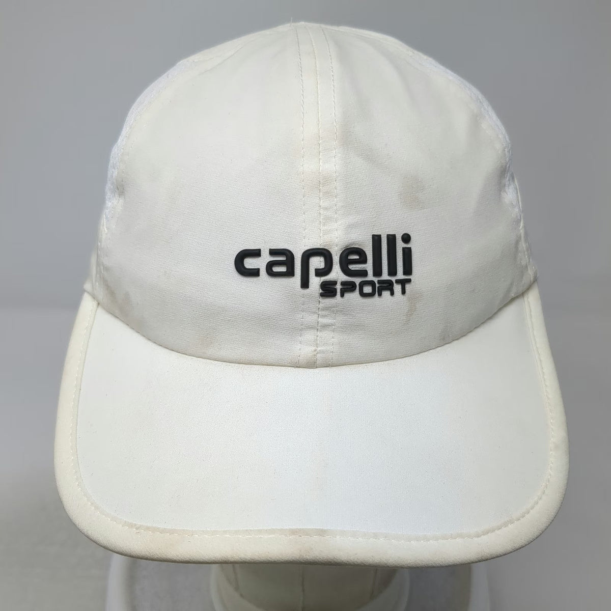 Capelli Sport Baseball Cap White One Size Mesh Vents Strapback Athletic Hat