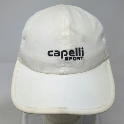 Capelli Sport Baseball Cap White One Size Mesh Vents Strapback Athletic Hat
