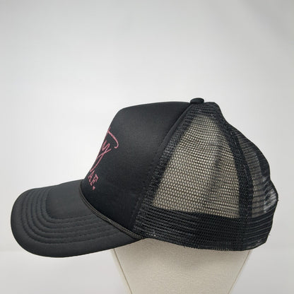 Fifty AF Snapback Trucker Hat Black One Size Adjustable Mesh Back Rope 6 Panel