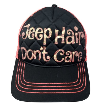 Jeep Hair Don't Care Snapback Trucker Hat Multi OSFA Quilted Mesh Back
