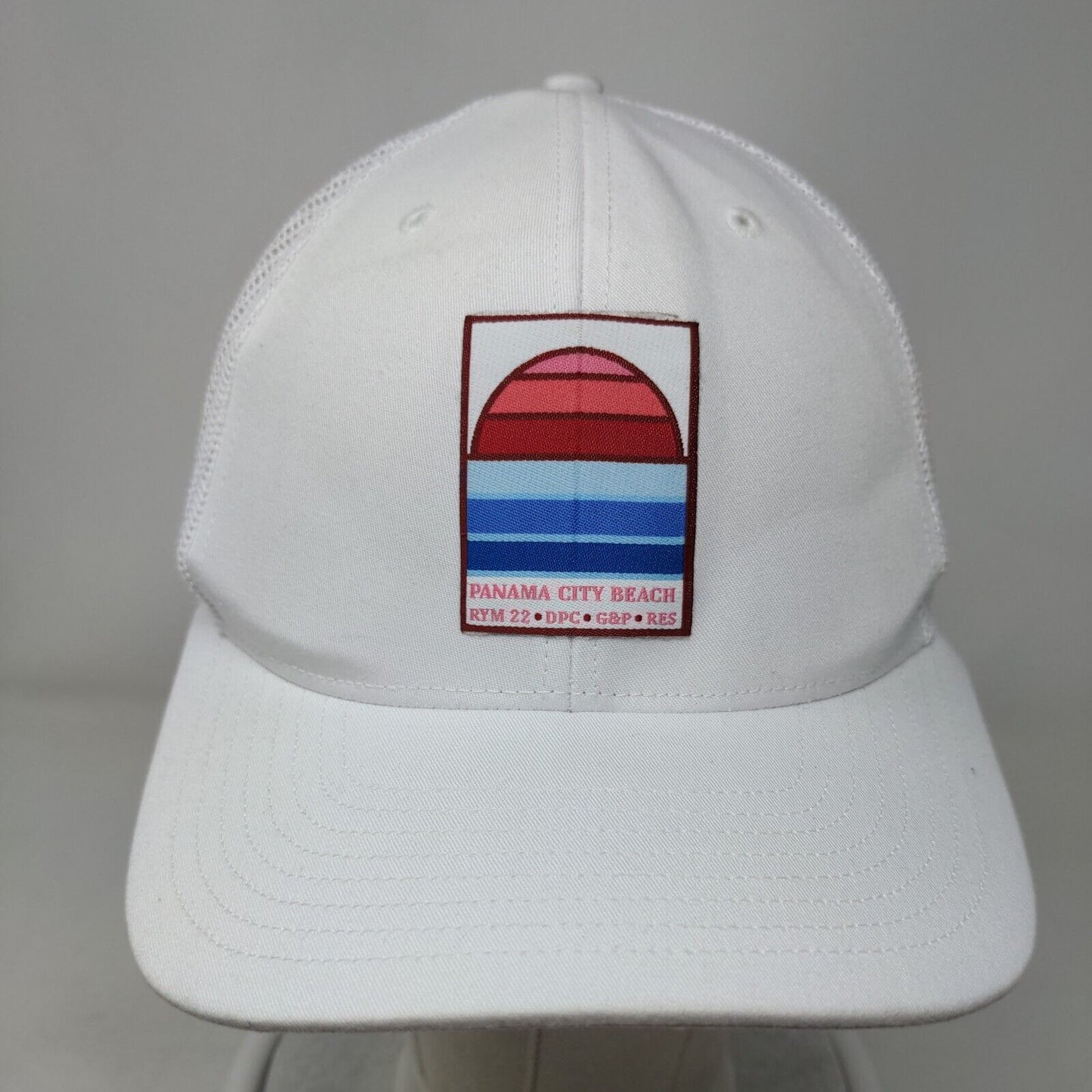 Panama City Beach Snapback Trucker Hat White One Size Mesh Back Richardson