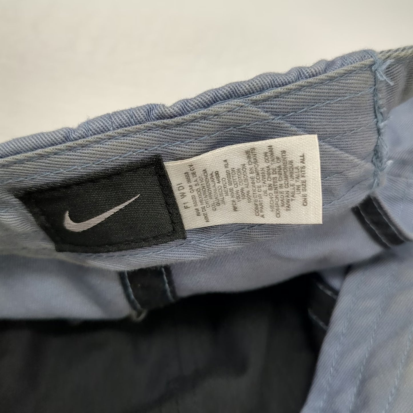 Nike Baseball Cap Blue One Size Embroidered Logo Swoosh Cotton Slideback Hat