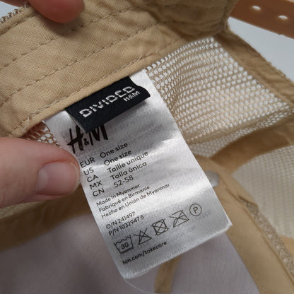 Divided by H&M Snapback Trucker Hat Tan One Size Flower Mesh Back