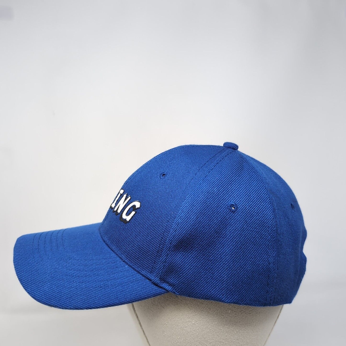 L&R Hauling Strapback Hat Blue One Size Adjustable Vented Holes 6 Panel