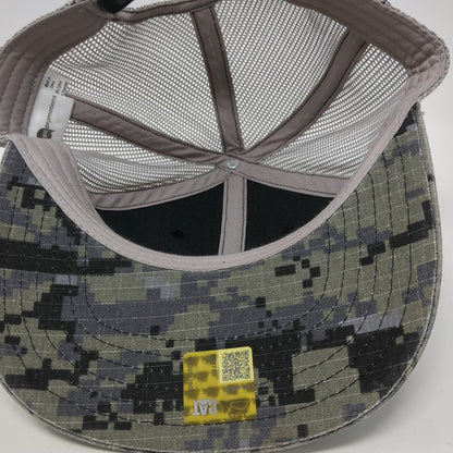 CAT Baseball Cap Gray One Size Digital Camo Mesh Back Snapback Embroidery Hat