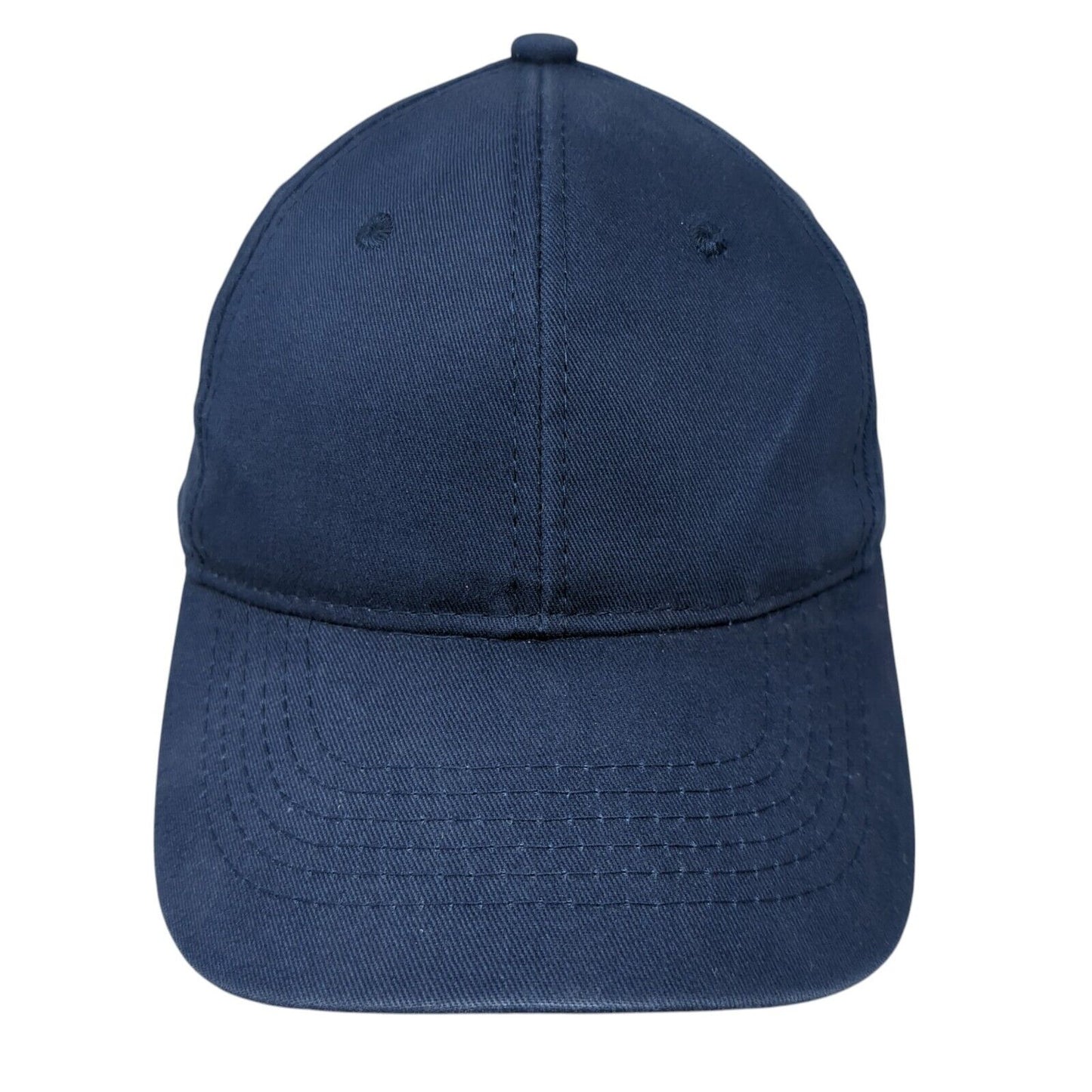 George Strapback Baseball Cap Blue One Size Adjustable Vented Holes Blank