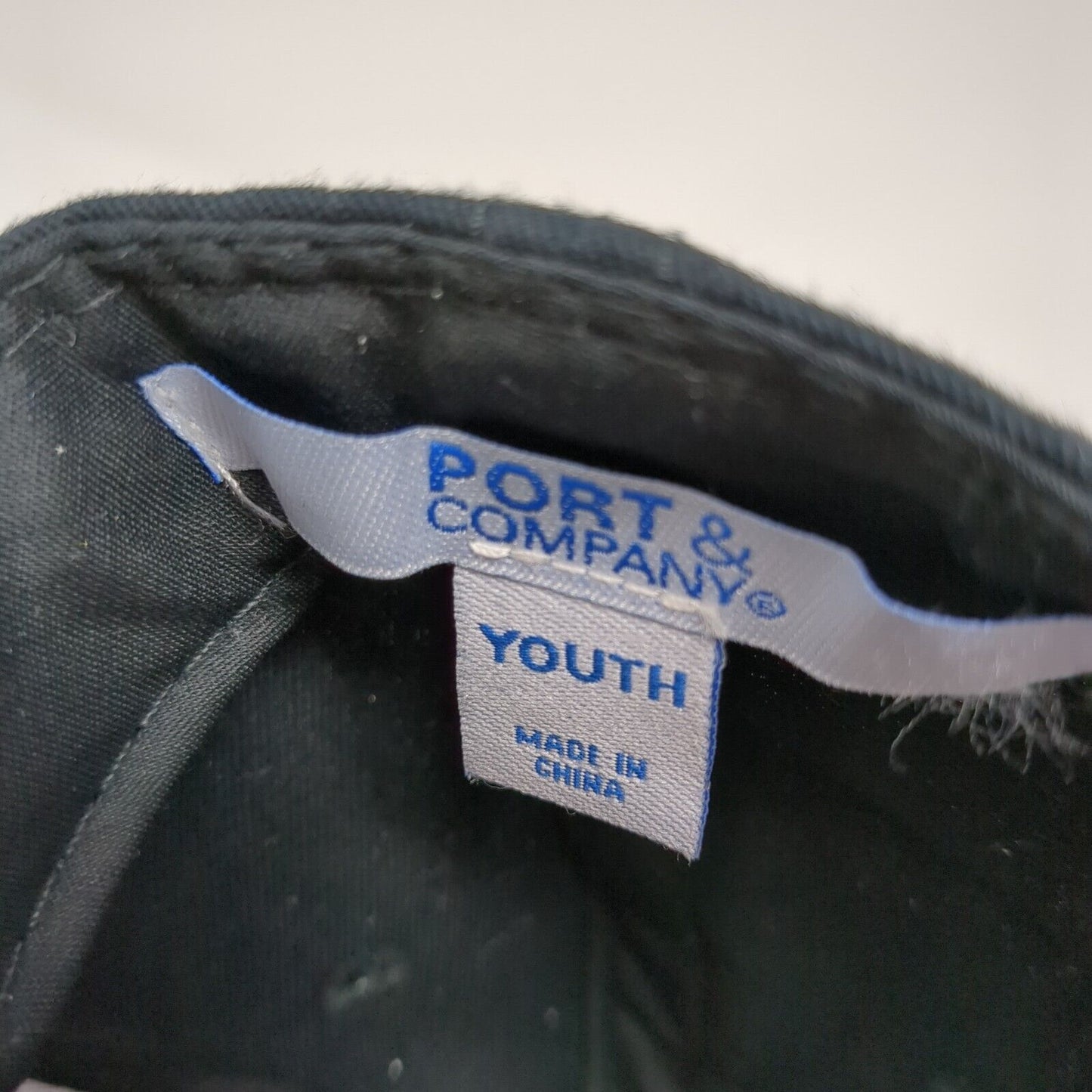 PCRD Strapback Hat Black Youth One Size Adjustable Port & Company