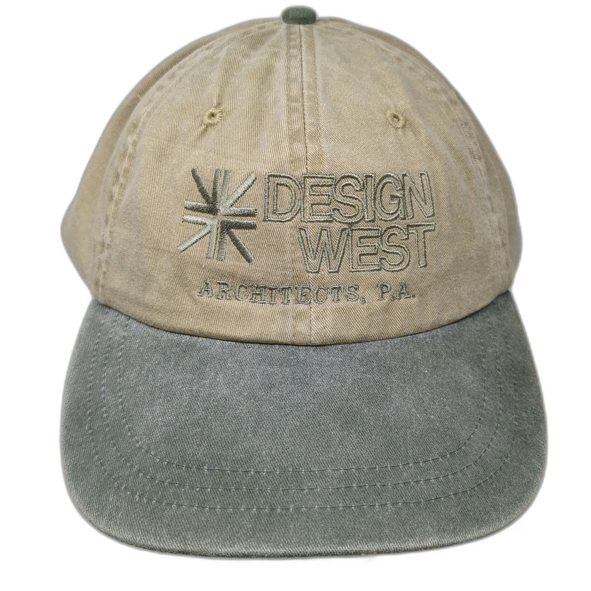 Adams Baseball Cap Beige Green One Size Design West Architects Strapback Hat