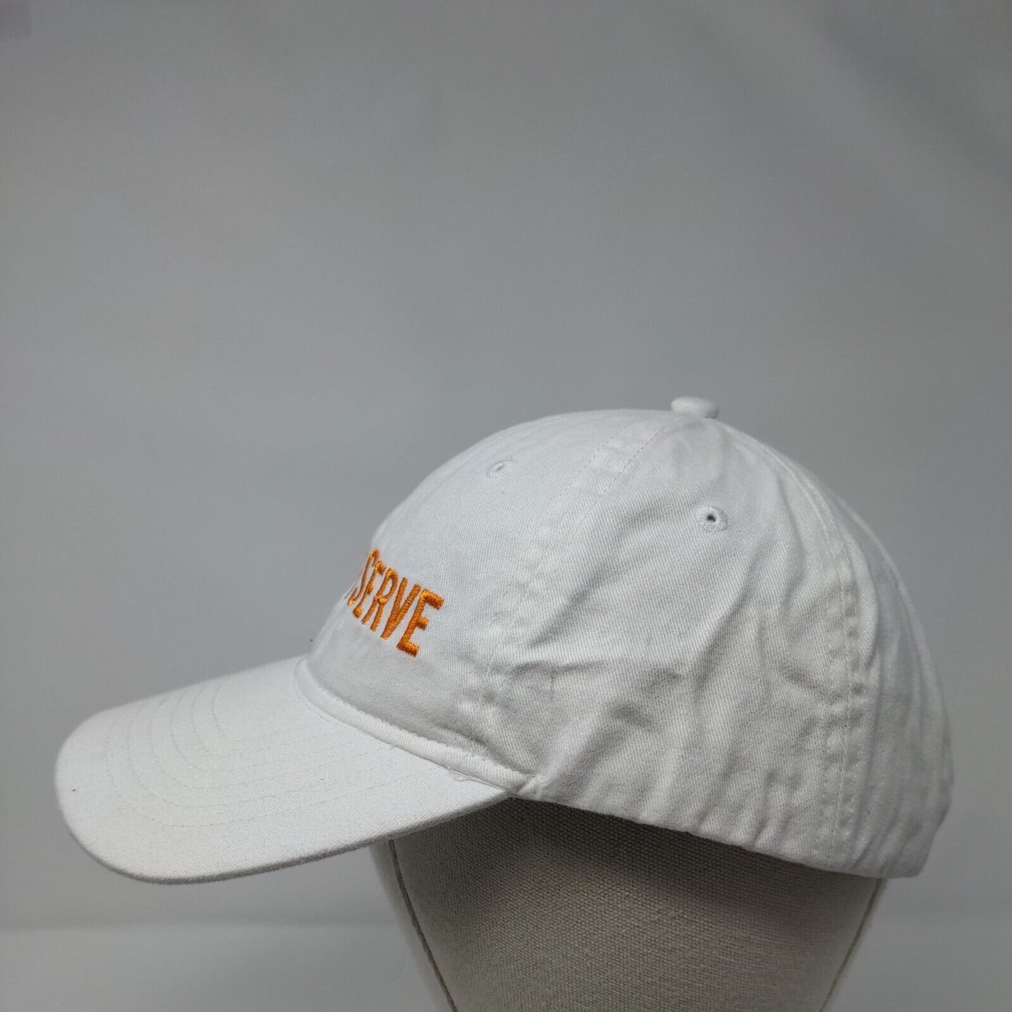 Just Serve Slideback Hat White OSFA Classic Cut Embroidered UltraClub