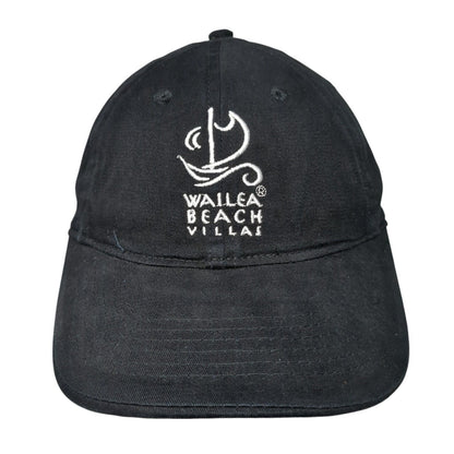 Wailea Beach Villas Slideback Hat Black OSFA Adjustable Embroidered