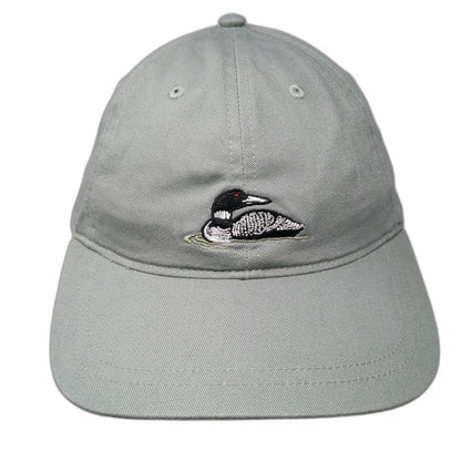 L.L.Bean Baseball Cap Green One Size Loon Bird Embroidered Cotton Strapback Hat