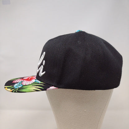 Cali Snapback Hat Multi OSFA Adjustable Floral Hawaiian Embroidered