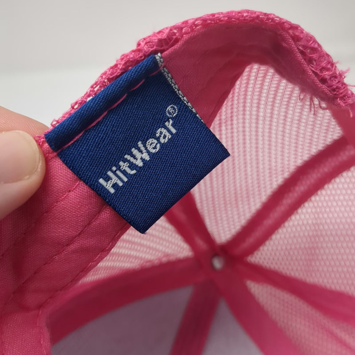 HitWear Realtor Trucker Hat Black Pink One Size Mesh Snapback Contrast Stitch