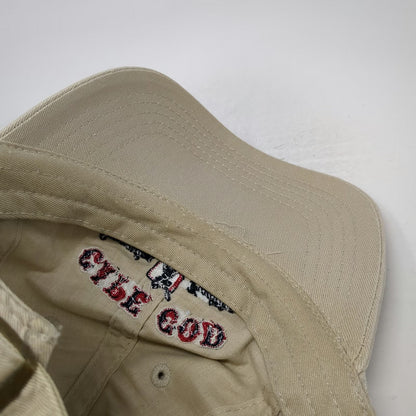 Cuffys Cape Cod Baseball Cap Beige One Size Adjustable Slideback Hat Embroidered