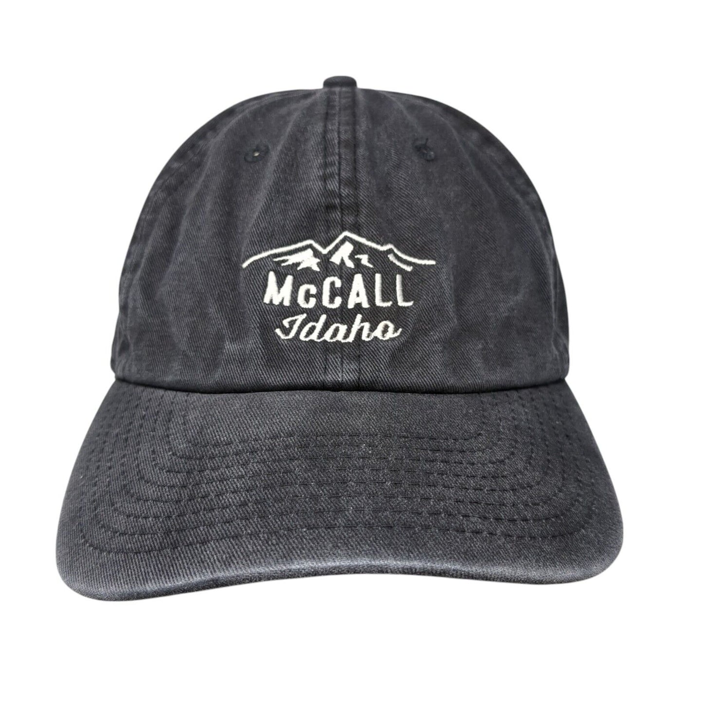 McCall Idaho Slideback Hat Black OSFA Adjustable Embroidered Artisans