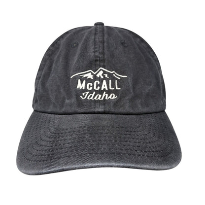 McCall Idaho Slideback Hat Black OSFA Adjustable Embroidered Artisans