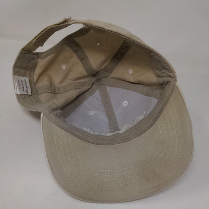 Cameron Strapback Hat Tan OSFM Embroidered Adjustable Vent Holes