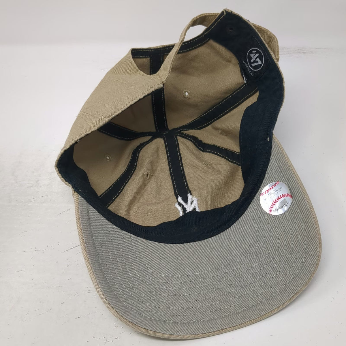 New York Yankees MLB '47 Brand Baseball Cap Beige One Size Slideback Cotton Hat