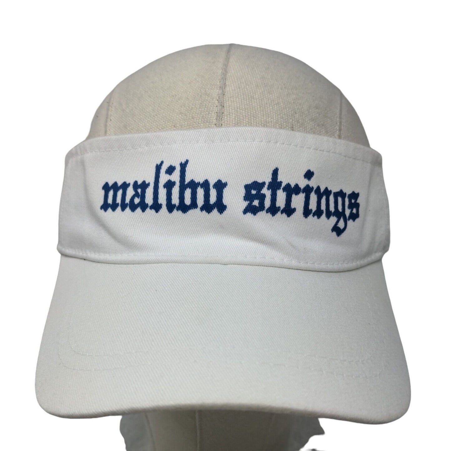 Cobra Men's Strapback Sun Visor Cap Hat White Adjustable Malibu Strings Logo