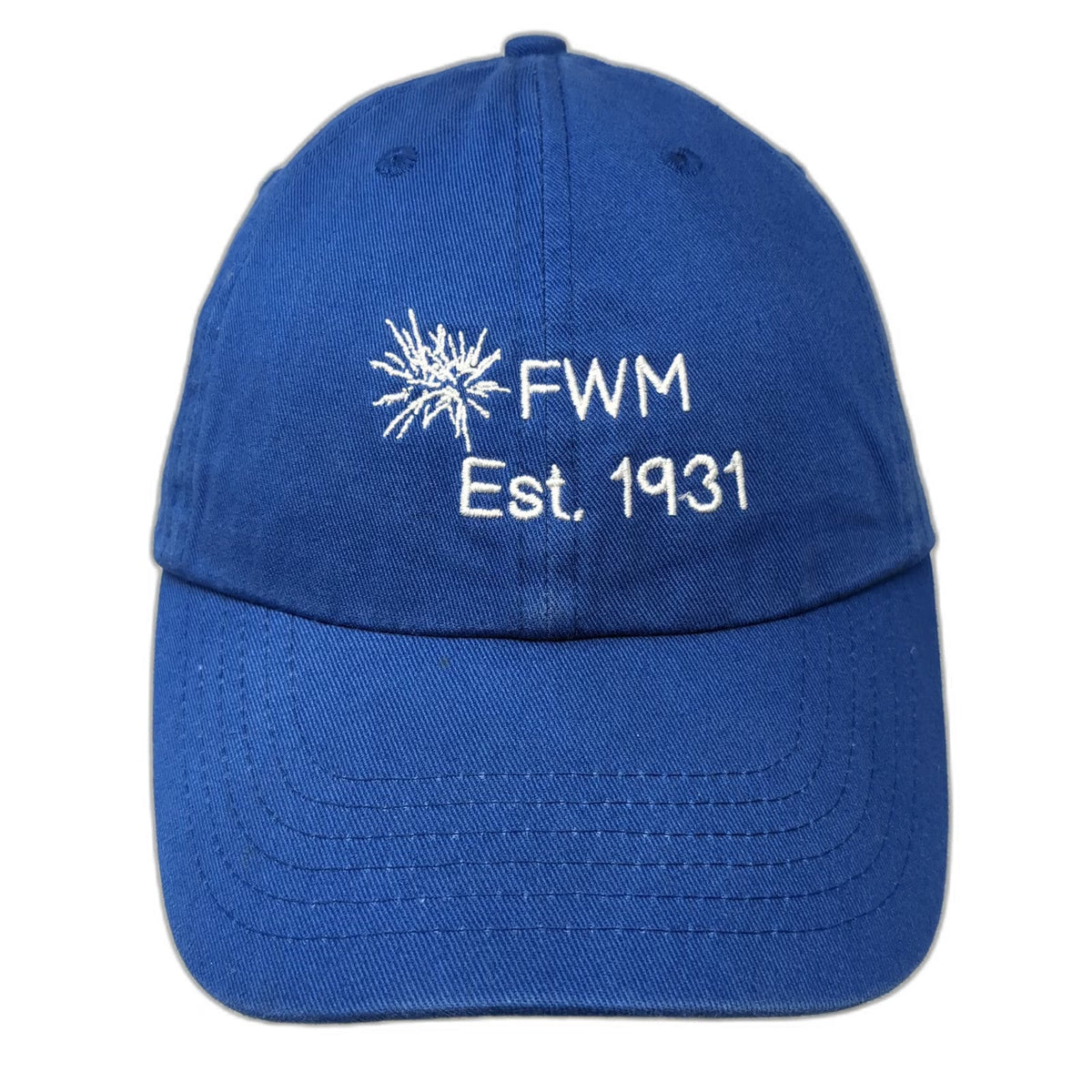 Baseball Cap Blue One Size FWM Est 1931 Embroidered Logo Cotton Slideback Hat