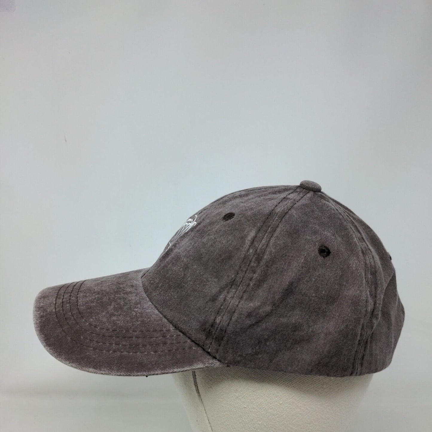 Palm Tree Slideback Hat Brown One Size Embroidered Adjustable 6 Panel