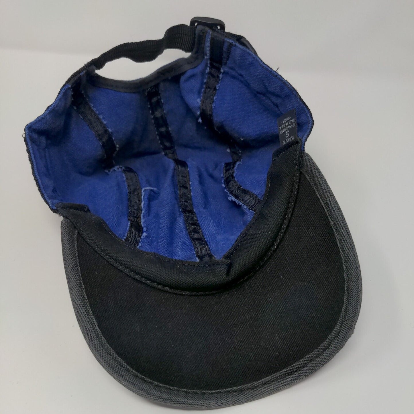 KAVU Slideback 5 Panel Cap Blue Small Aztec Adjustable Blank Cotton