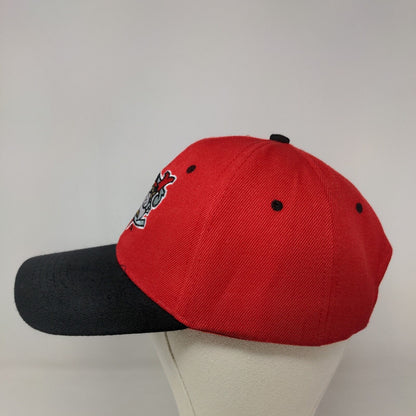 CDTA Men's Strapback Hat Red Black Adjustable Embroidered Logo