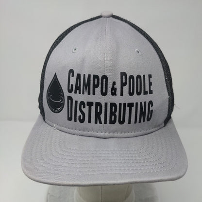 Campo & Poole Distributing Snapback Trucker Hat Gray OSFM Mesh Back New Era