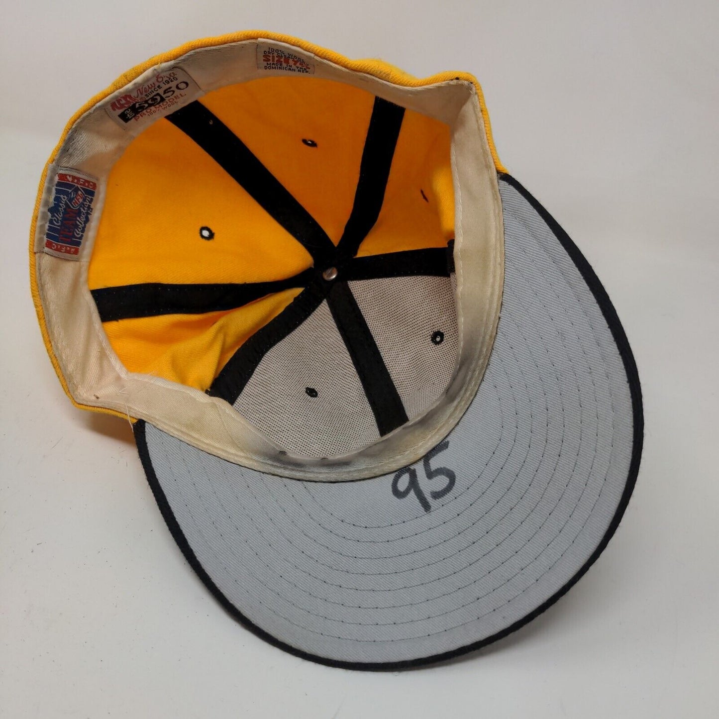 New Era NFL Team Collection Men's Fitted Hat Yellow 7 3/8 Pitttsburgh Steelers