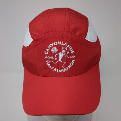 Canyonlands Half Marathon Strapback Hat Red One Size 10 Year Club Mesh