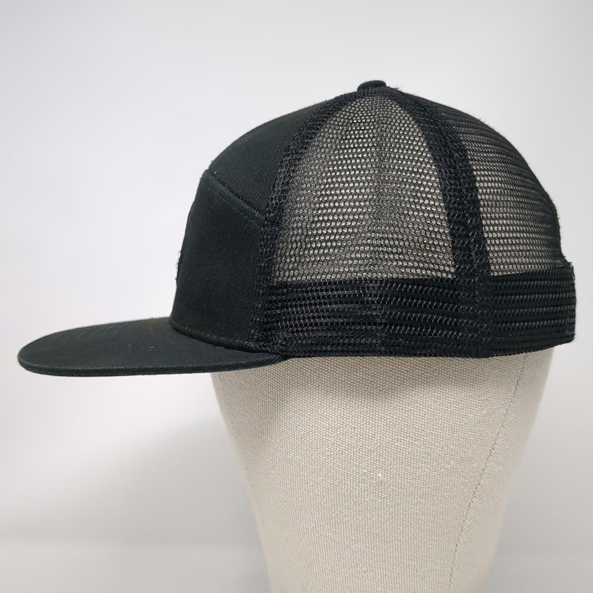 Trucker Hat Black One Size Telic Footwear Boise Idaho Mesh Snapback 7 Panel