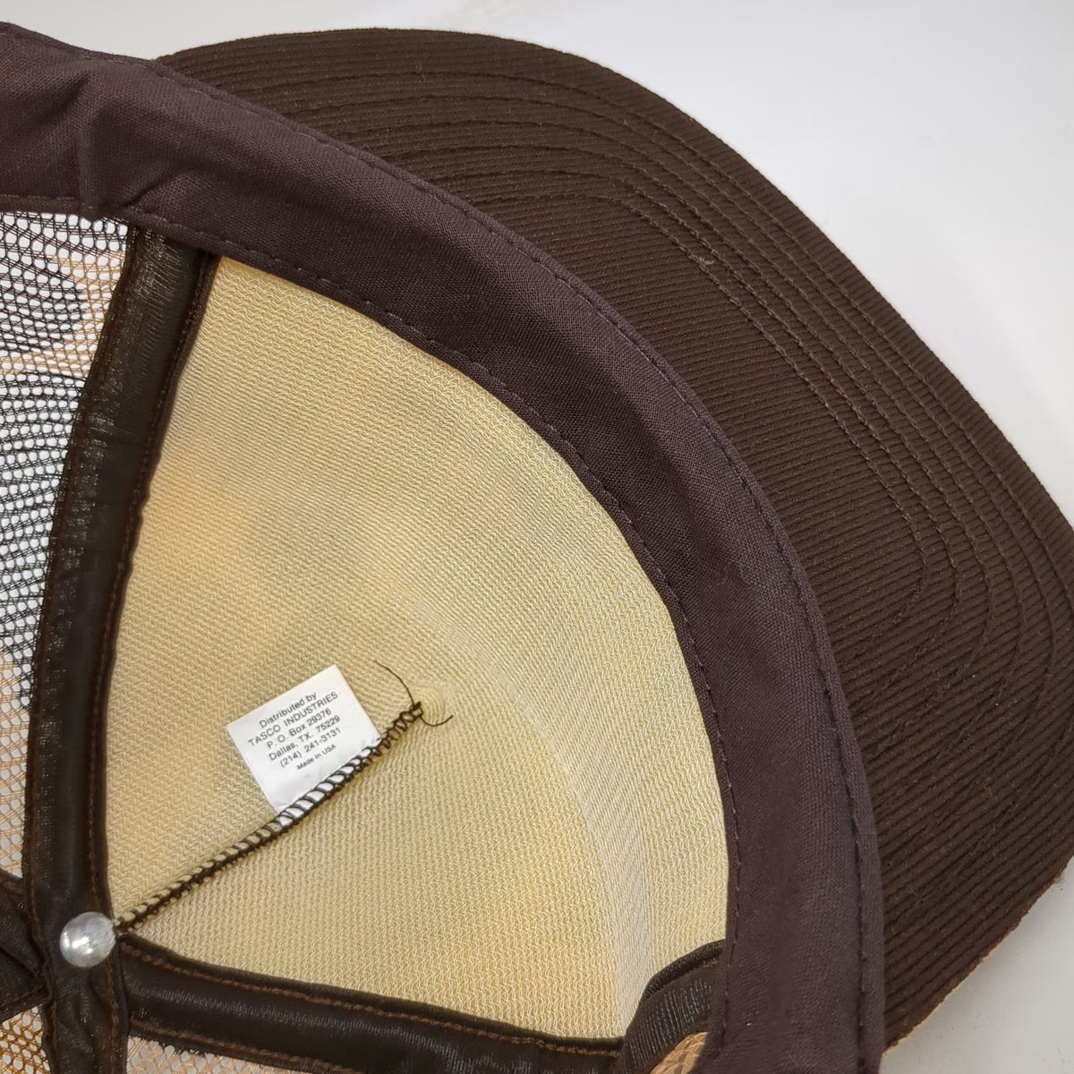 Tasco Industries Brown Camo Trucker Hat Mesh Back Snapback USA Made Vintage