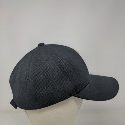 Snurkey Strapback Hat Black One Size Adjustable Graphic Print Vented Holes