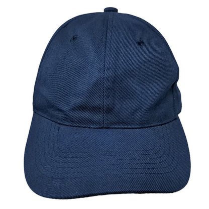 Unbranded Men's Strapback Hat Blue 100% Cotton Blank Adjustable