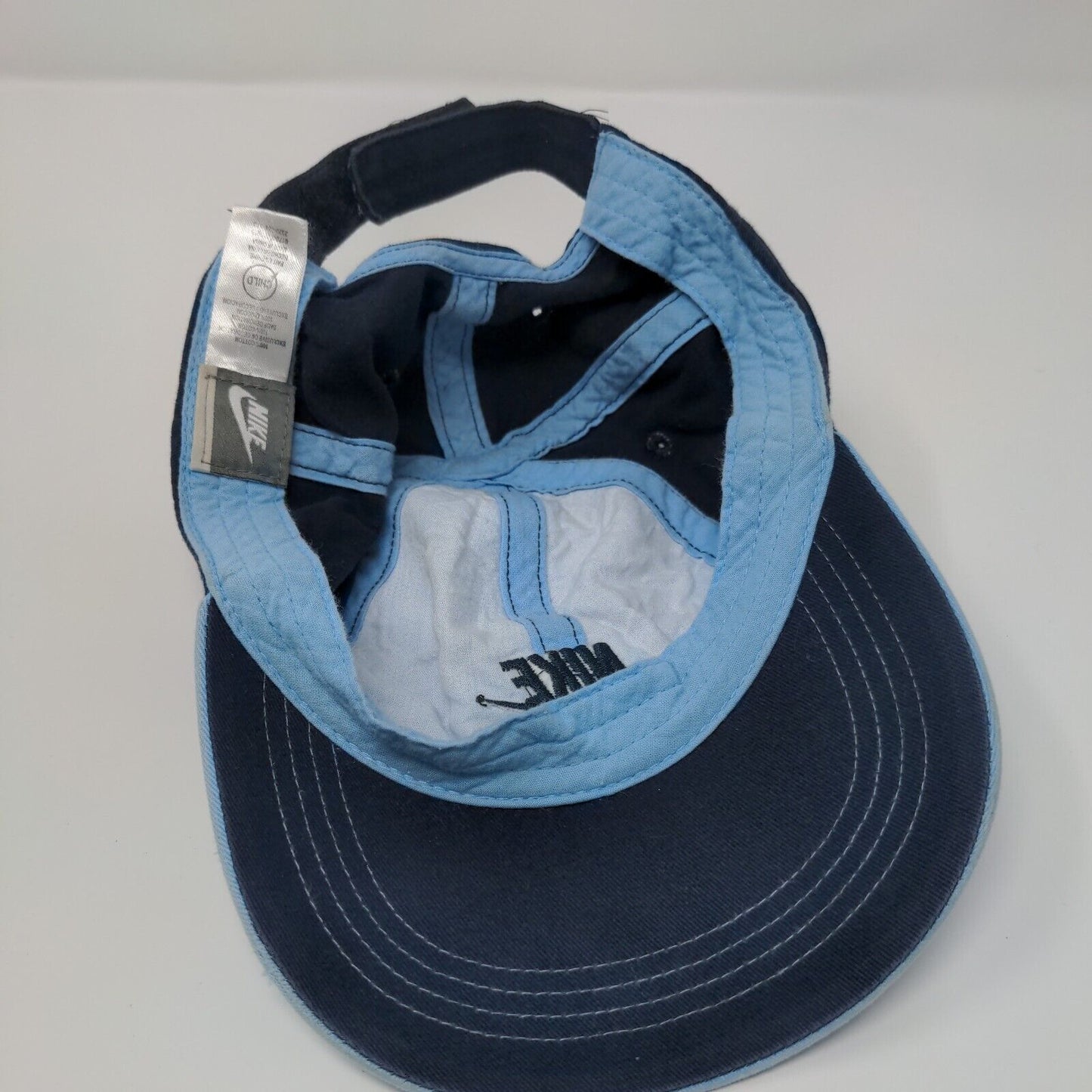 Nike Child Strapback Hat Blue One Size Adjustable Embroidered Swoosh Logo Cotton