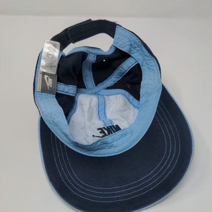 Nike Child Strapback Hat Blue One Size Adjustable Embroidered Swoosh Logo Cotton