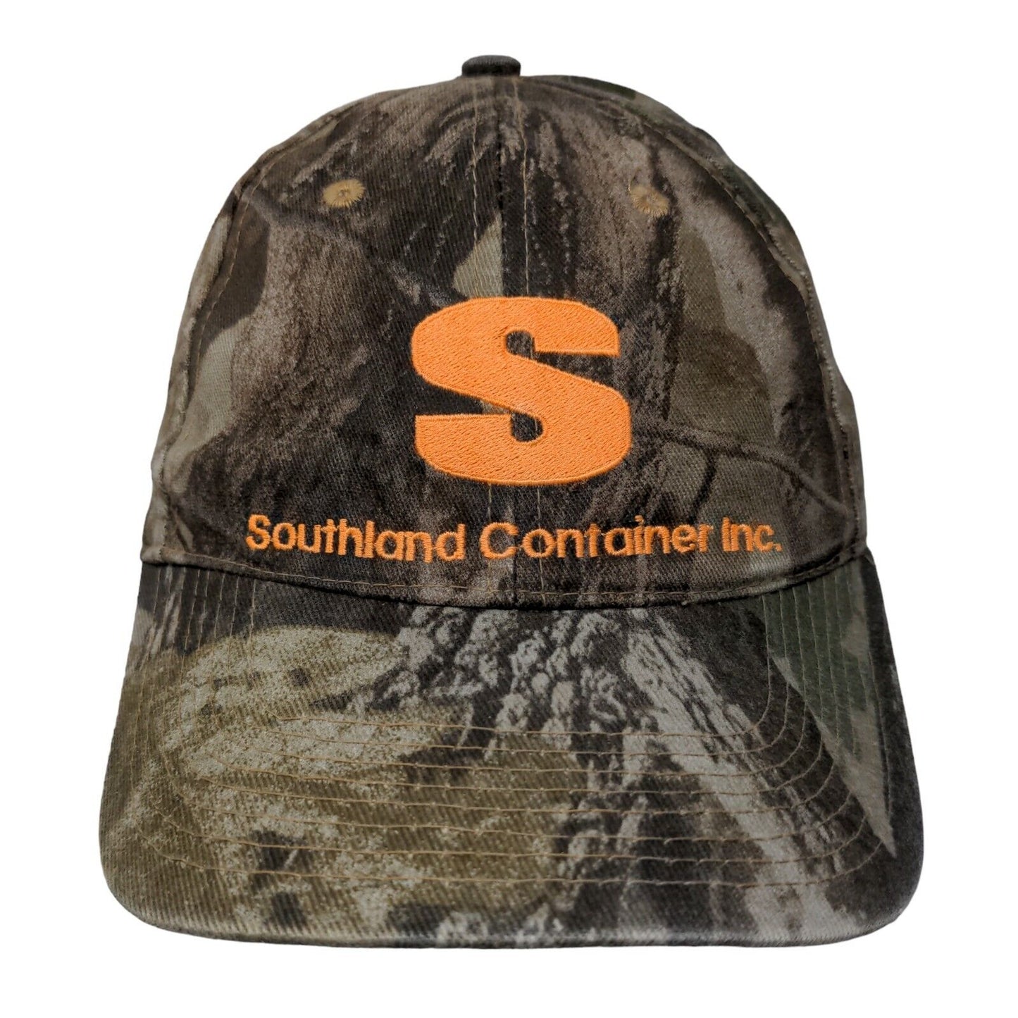Southland Container Inc. Strapback Hat Camo One Size Embroidered Chipola