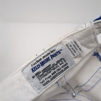 Kelly-Moore Paints Slideback Hat White One Size Adjustable Embroidered