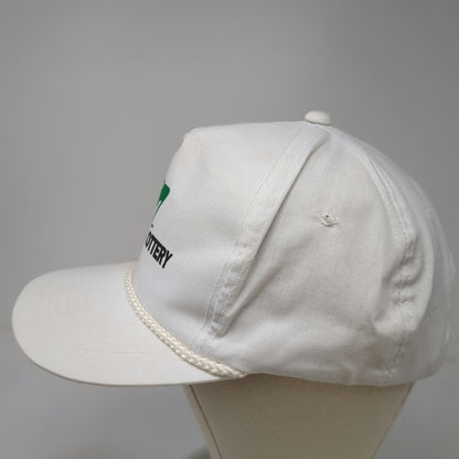 L/A Headwear 5 Panel White One Size Virginia Lottery Green Rope Snapback Hat
