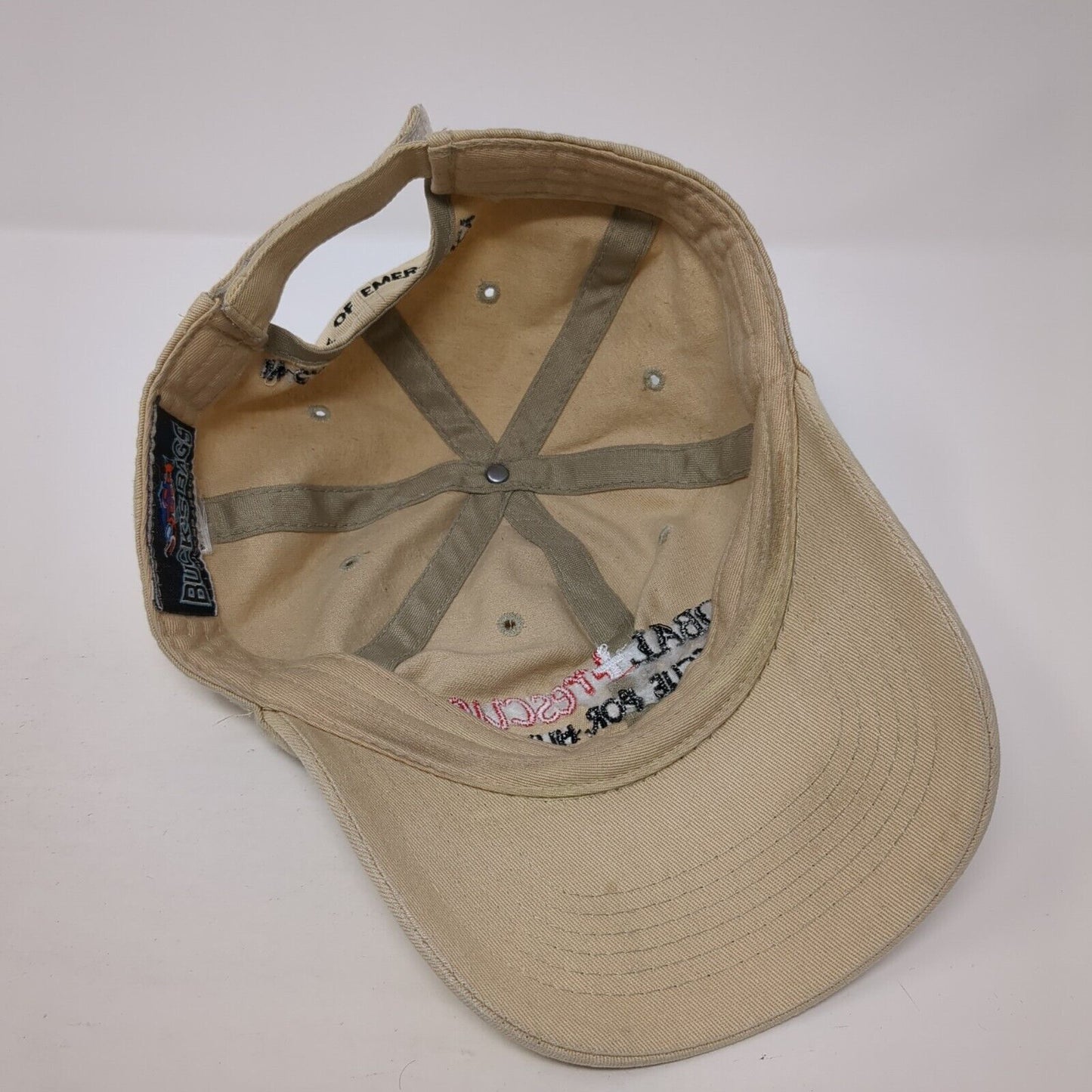 Global Rescue Strapback Hat Tan One Size Adjustable Outdoor Buck's Bags