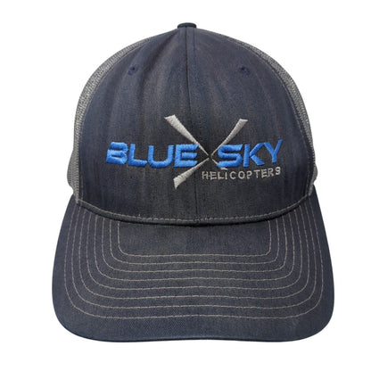 Blue Sky Helicopters Snapback Trucker Hat Blue One Size Adjustable Richardson