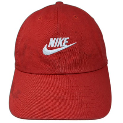 Nike Baseball Cap Red M Slideback Adjustable Cotton Hat Embroidered Swoosh Logo