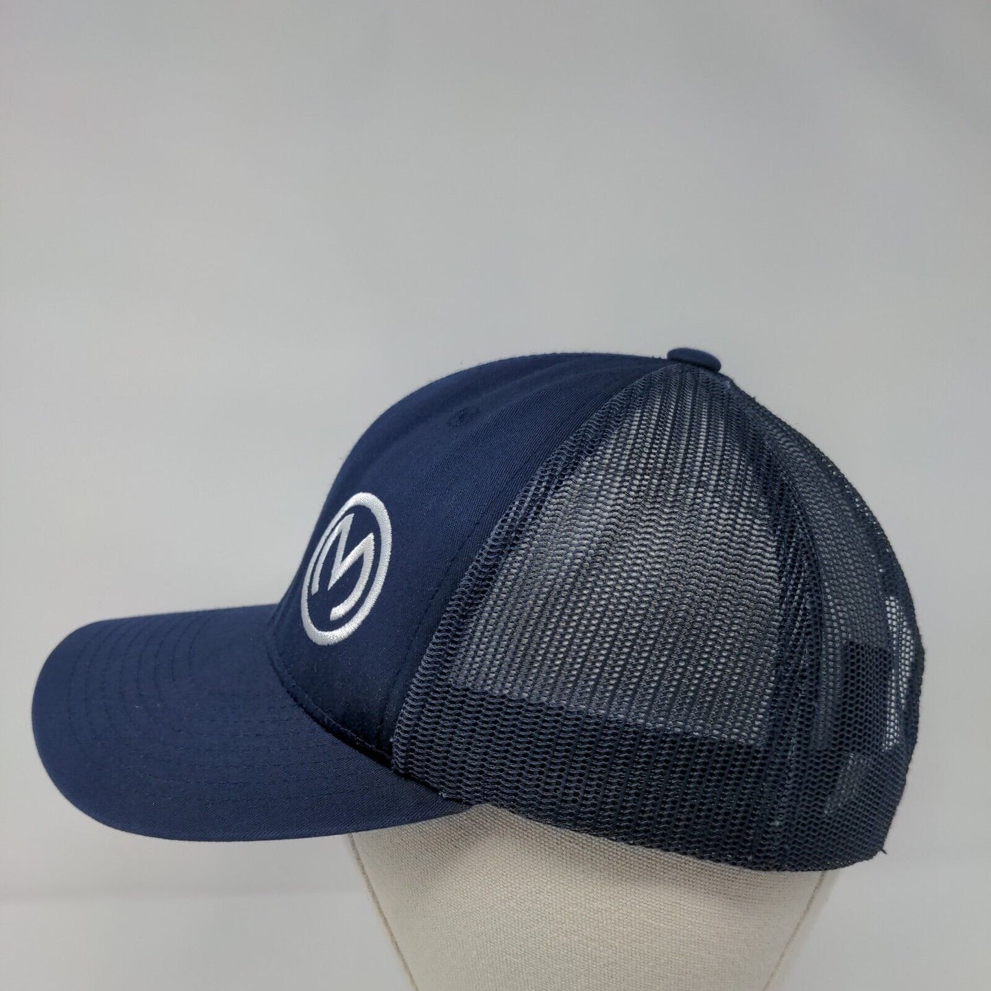 Sport-Tek Snapback Mesh Back Trucker Hat Blue OSFA Embroidered Logo