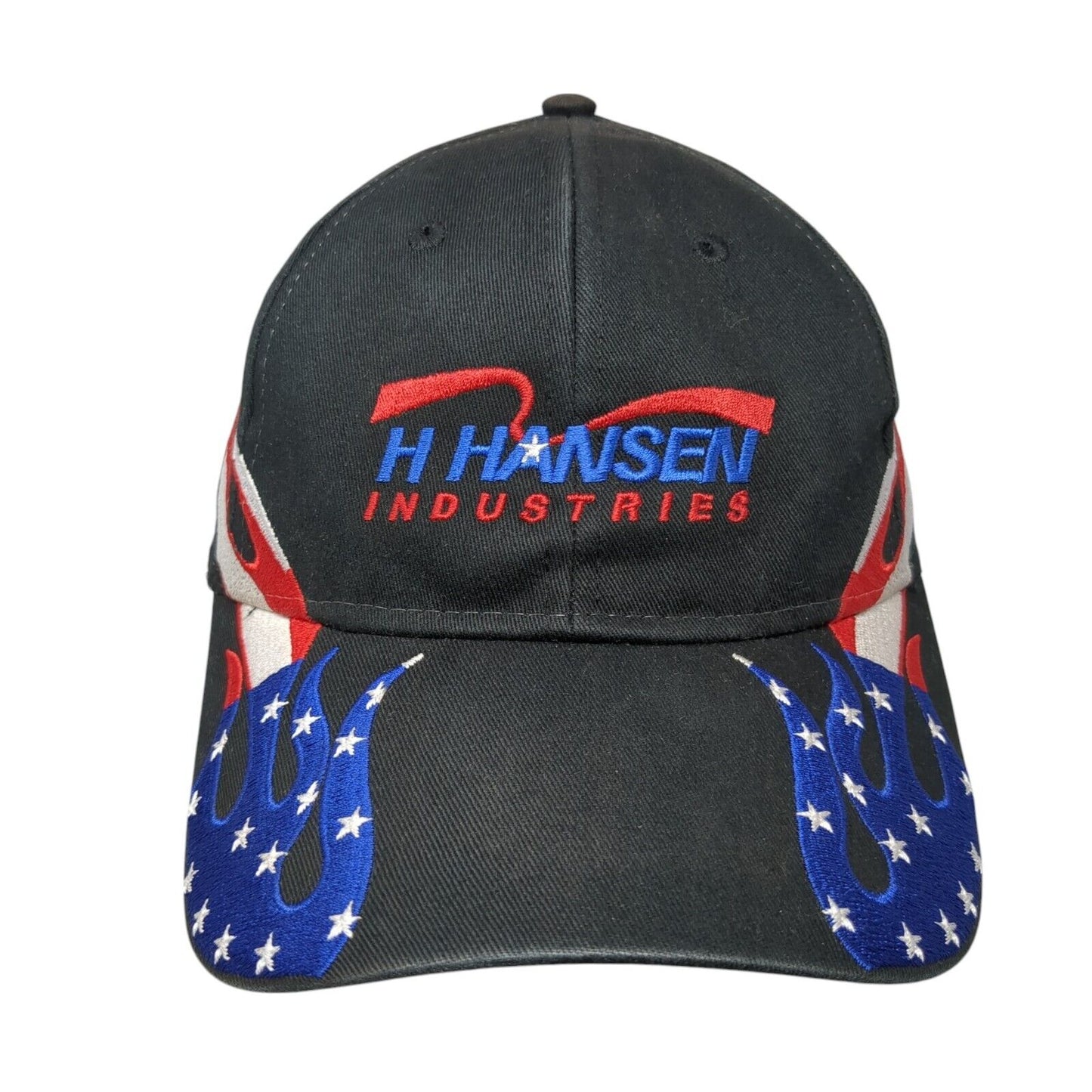 H Hansen Industries Strapback Baseball Cap Black OS Adjustable Patriotic Otto