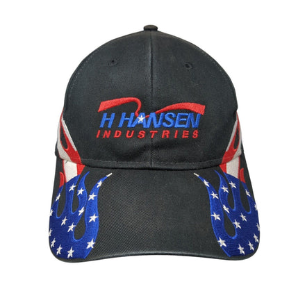 H Hansen Industries Strapback Baseball Cap Black OS Adjustable Patriotic Otto