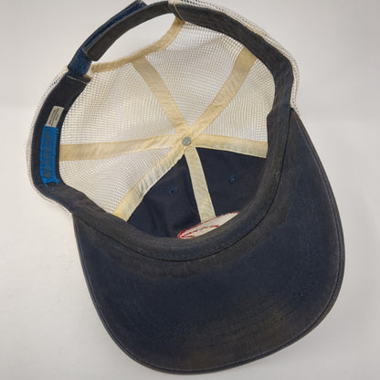 Costa Del Mar Logo Strapback Trucker Hat Blue One Size Mesh Back 6 Panel