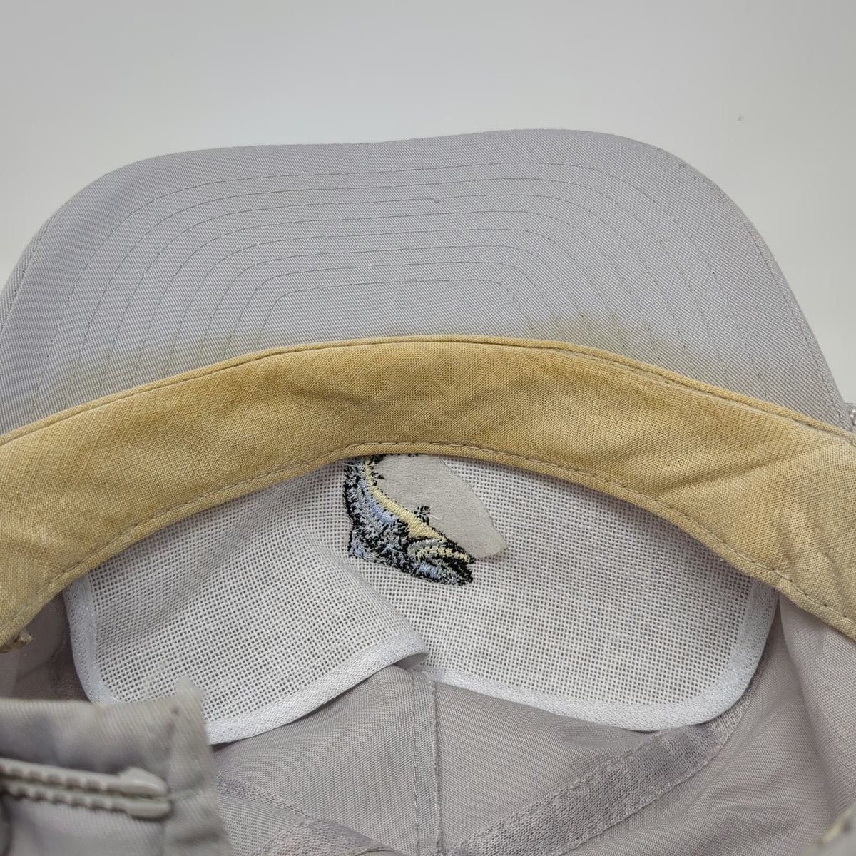 Gray 5 Panel Hat One Size Fish Graphic Rope Slideback Cap Outdoors Fishing Trout