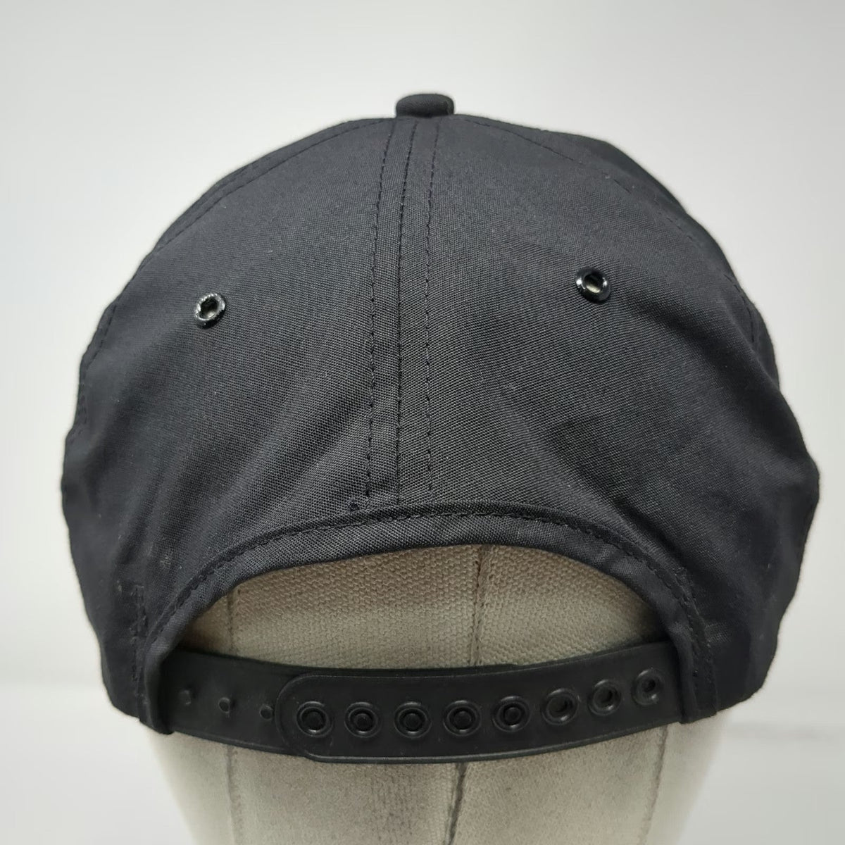 K-Products 5 Panel Black Hat One Size Rope Brim ABI Logo Structured USA Vintage