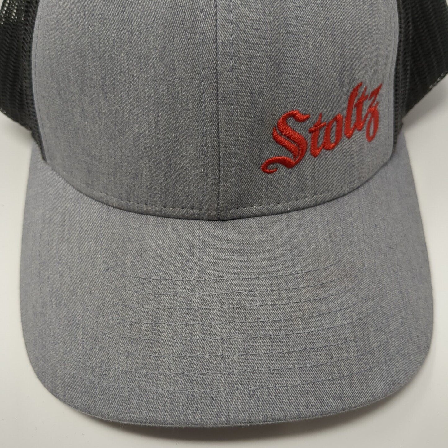 Stoltz Snapback Trucker Hat Gray M/L Adjustable Mesh Back 6 Panel Richardson